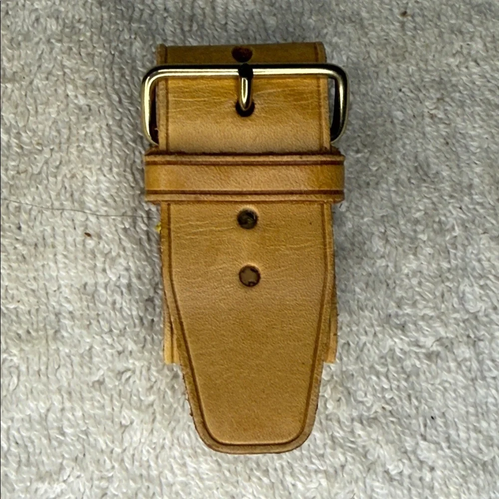 Vintage Louis Vuitton Luggage Tag and Poignier in Vachetta Leather (13T)
